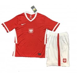 Camisola Polónia Criança Equipamento Segundo Euro 2020 Manga Curta